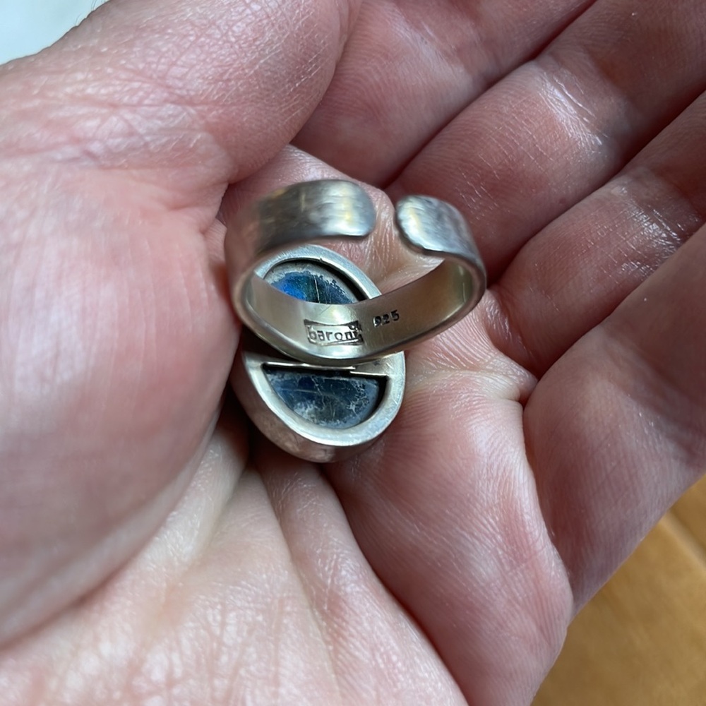 Baroni | Adjustable Silver Labradorite Ring - image 6